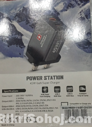 Swiss brand gan charger 45w come from USA